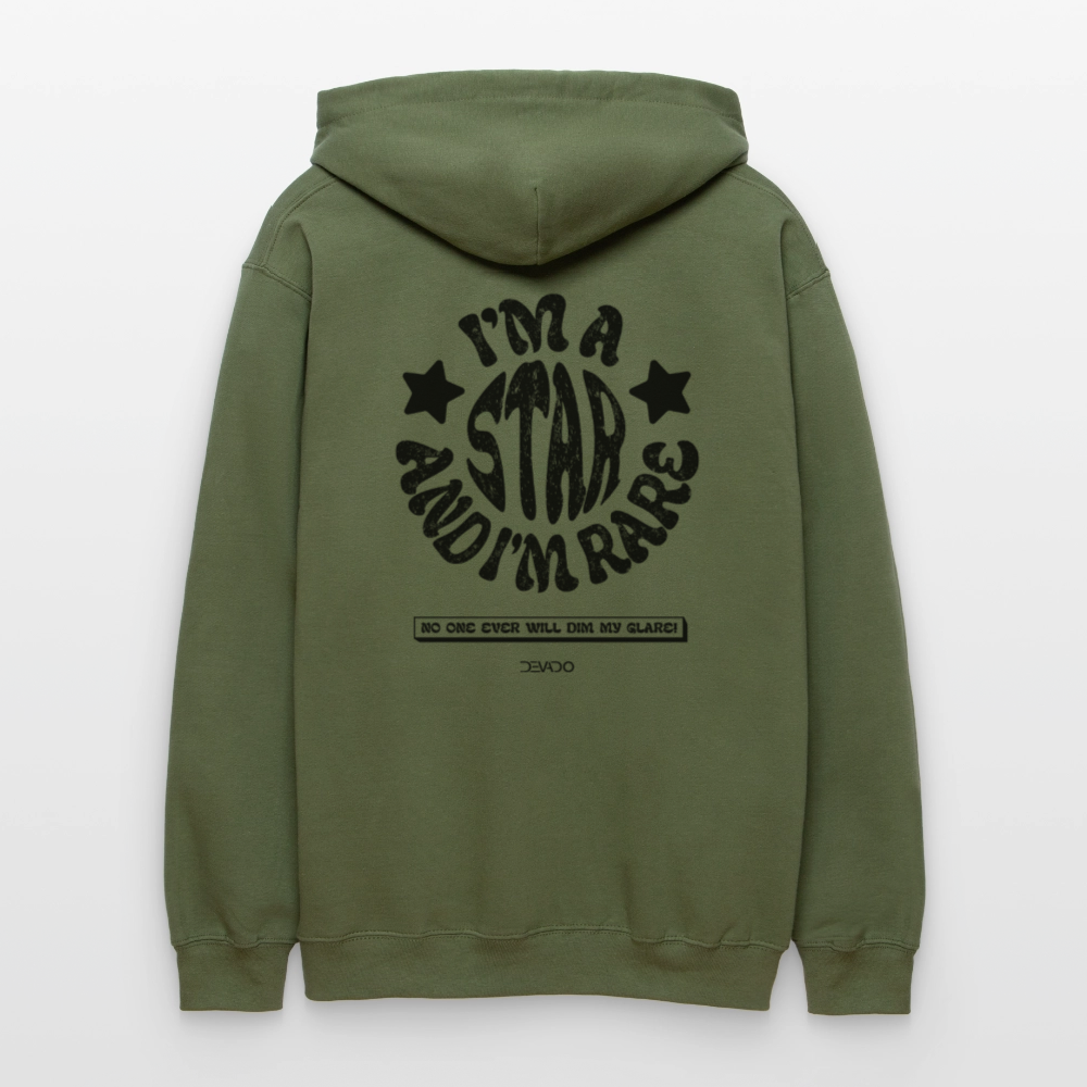 DEVADO Hoodie "I'm a star" - military green